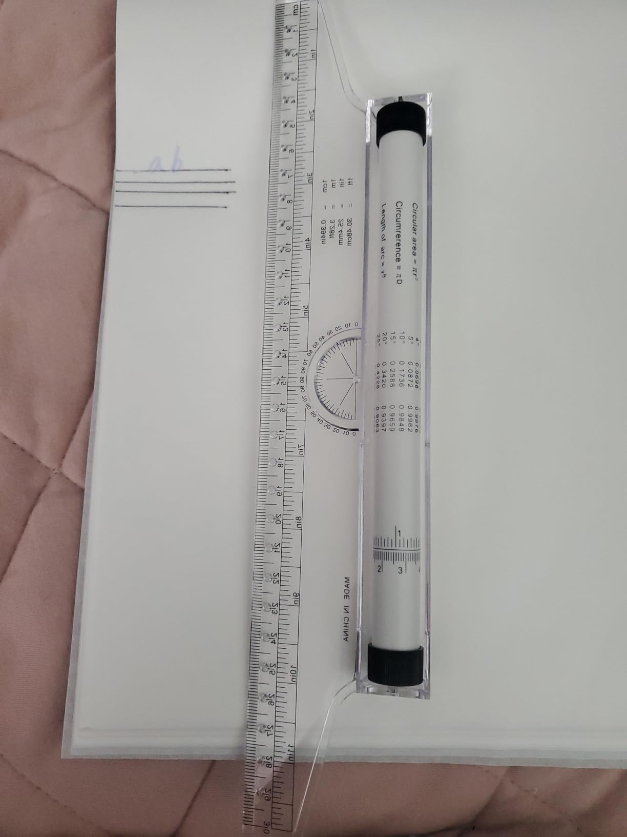 MyLifeUNIT Multi-Purpose Drawing Parallel Rolling Ruler, 12 Inch Drawing Design Ruler for Measuring, Drafting customer photo 1