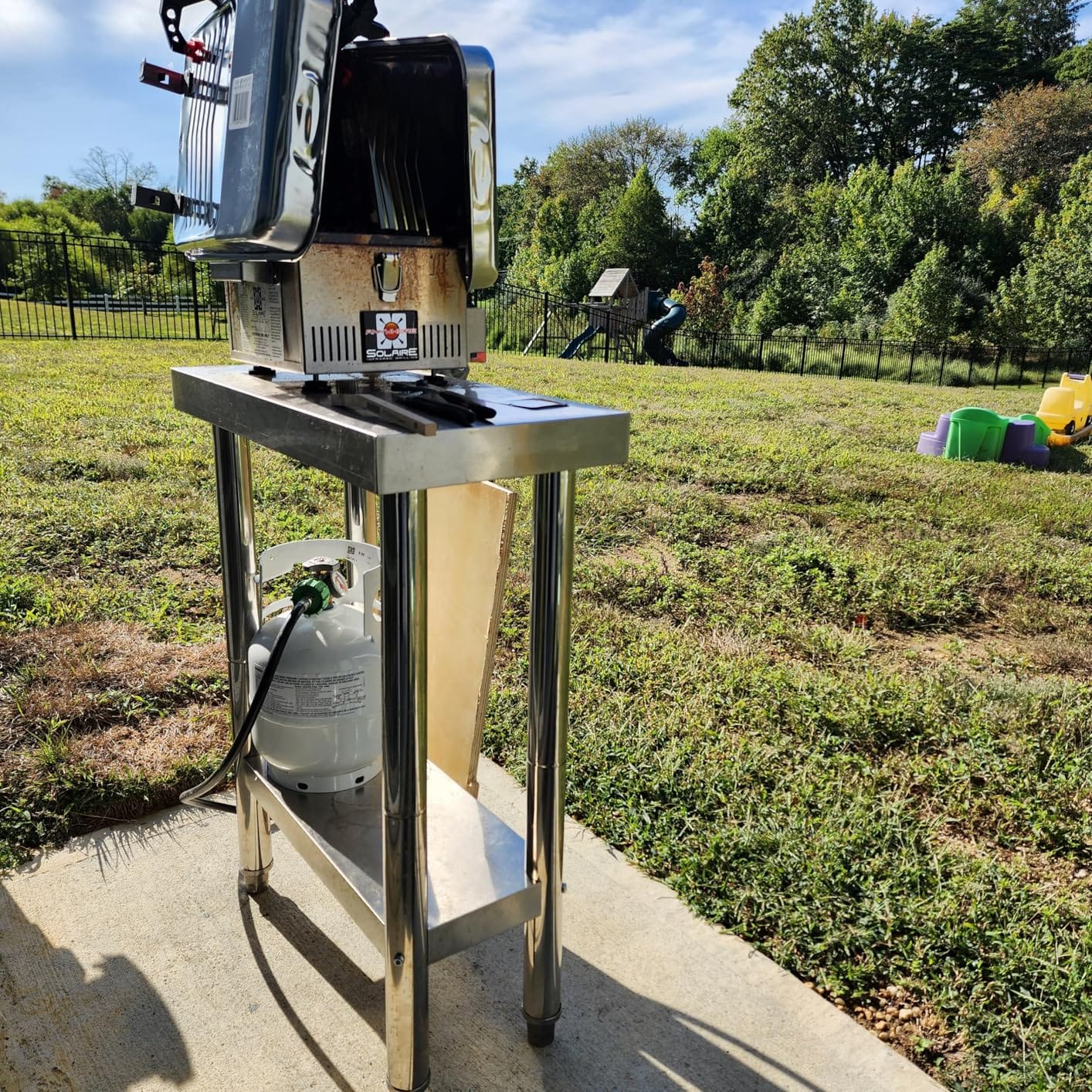 Solaire SOL-IR8A Anywhere Mini Personal Infrared Propane Gas Grill, Stainless Steel customer photo 1