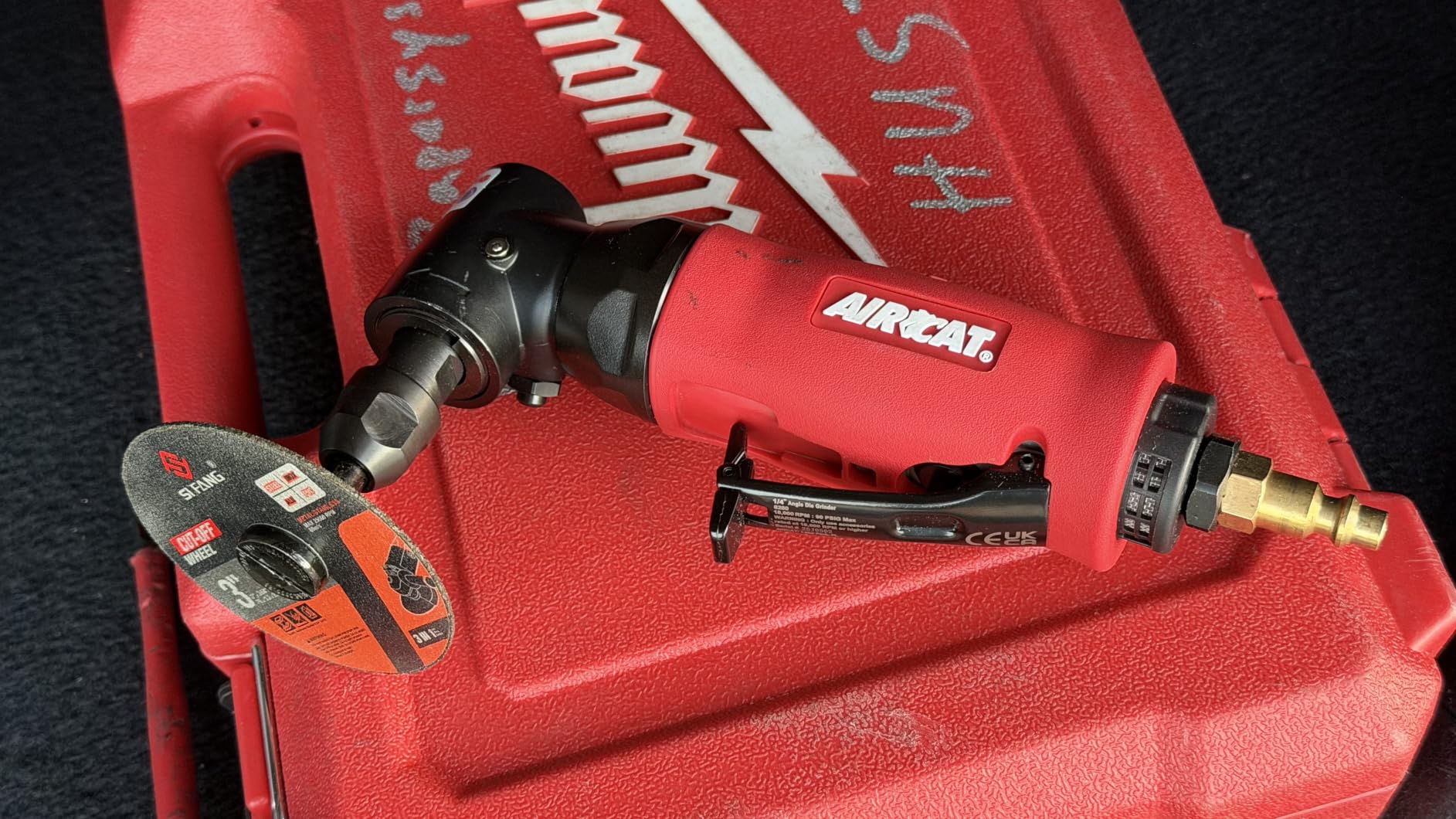 AIRCAT 6280 .75 HP Angle Die Grinder with Spindle Lock, 18,000 RPM customer photo 2