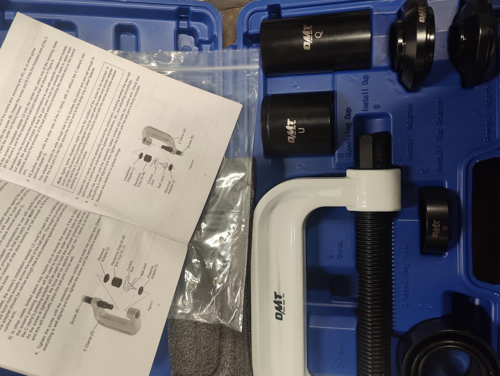 OMT Ball Joint Press Kit, Ball Joint Removal Tool with 4x4 Adapters customer photo 2