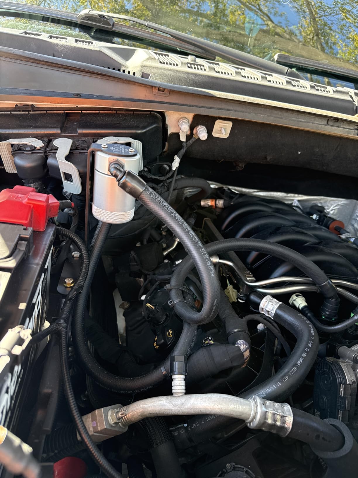 J&L Oil Separator Co. 3.0 Oil Separator Compatible with the 2011-2026 F-150 2.7L/3.5L; '18-'21 Expedition Passenger Side (Silver) customer photo 2