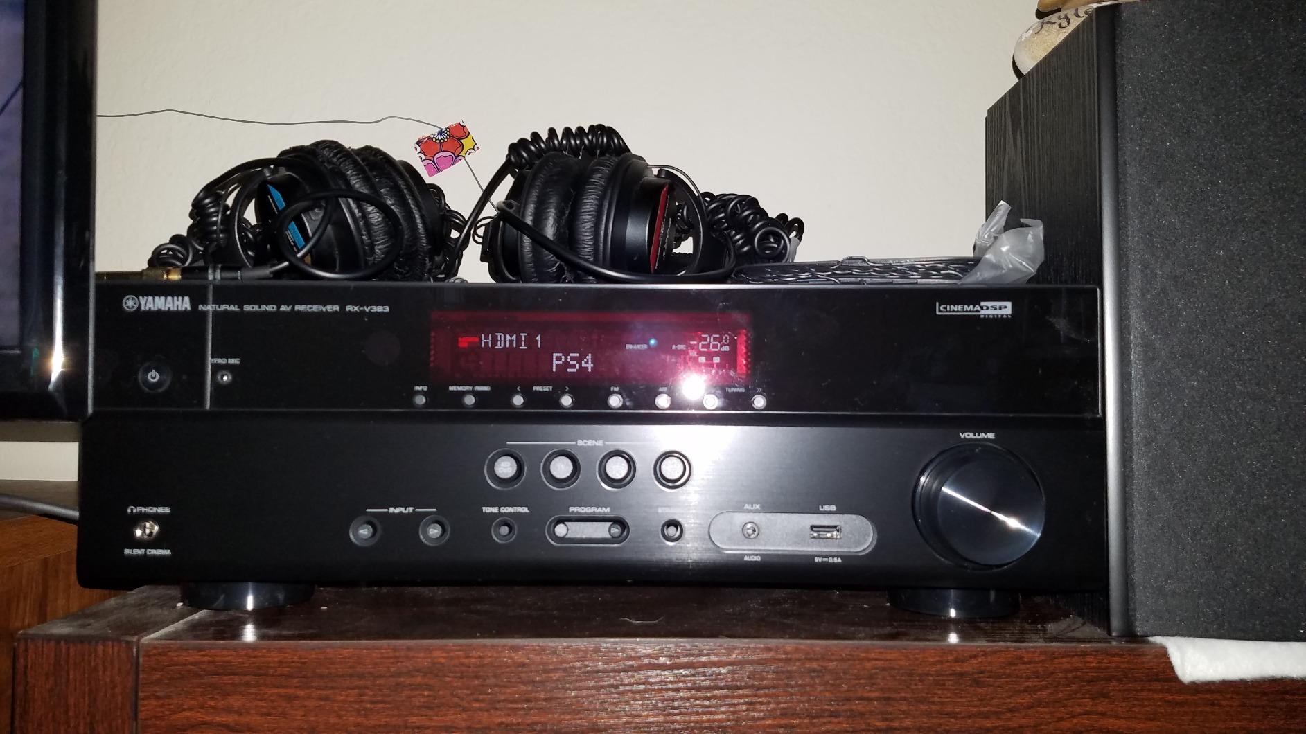 Yamaha RX-V383BL 5.1-Channel 4K Ultra HD AV Receiver with Bluetooth customer photo 1