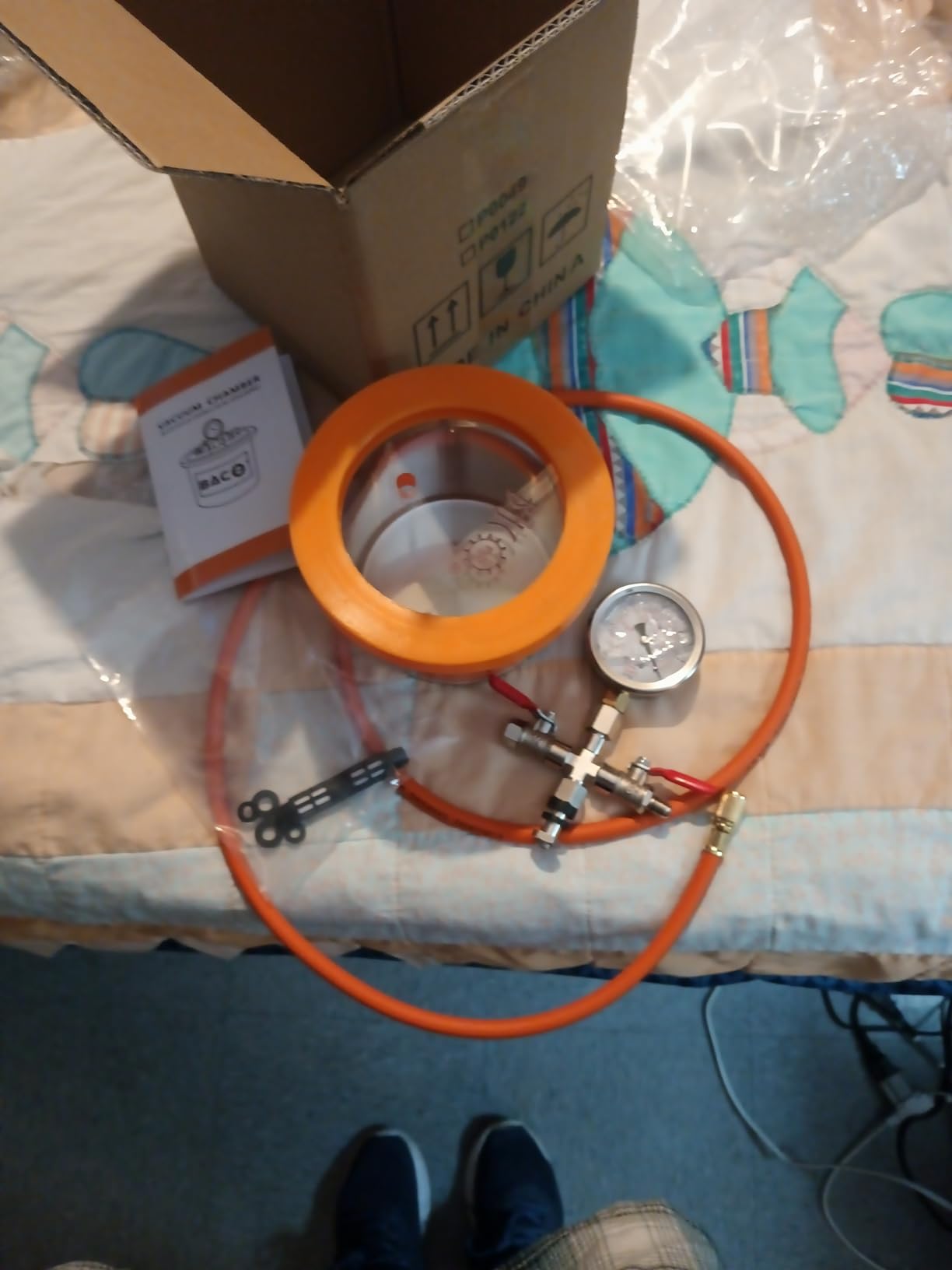 BACOENG Universal Vacuum Chamber Series: 1.2 Quart Stainless Steel Vacuum Chamber Kit, Vacuum Degassing Chamber for Resin, Silicone and Epoxies customer photo 1