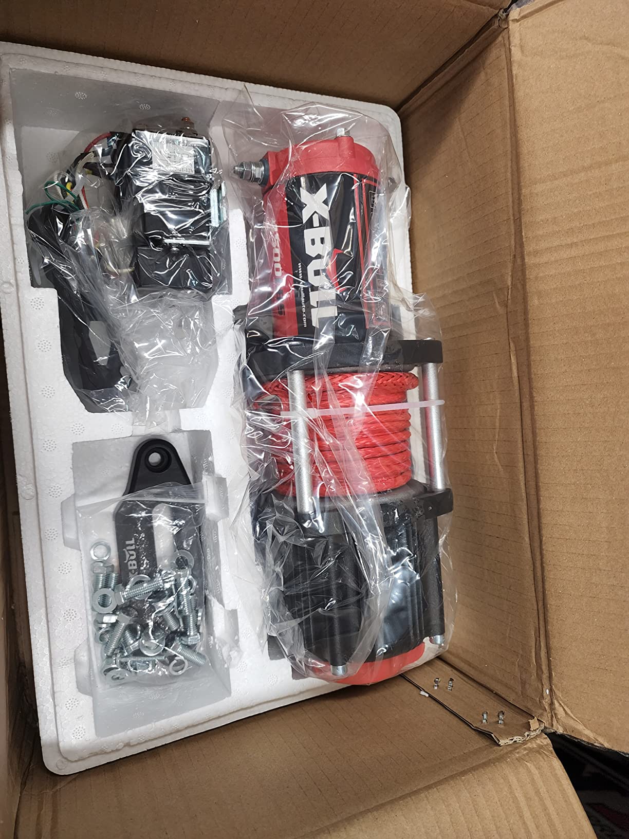 X-BULL 4500 lbs Winch 12V Electric Winch Kits with Fairlead, ATV/UTV Winch with Waterproof Synthetic Rope Winch with Wireless Remotes and Mounting Bracket customer photo 1