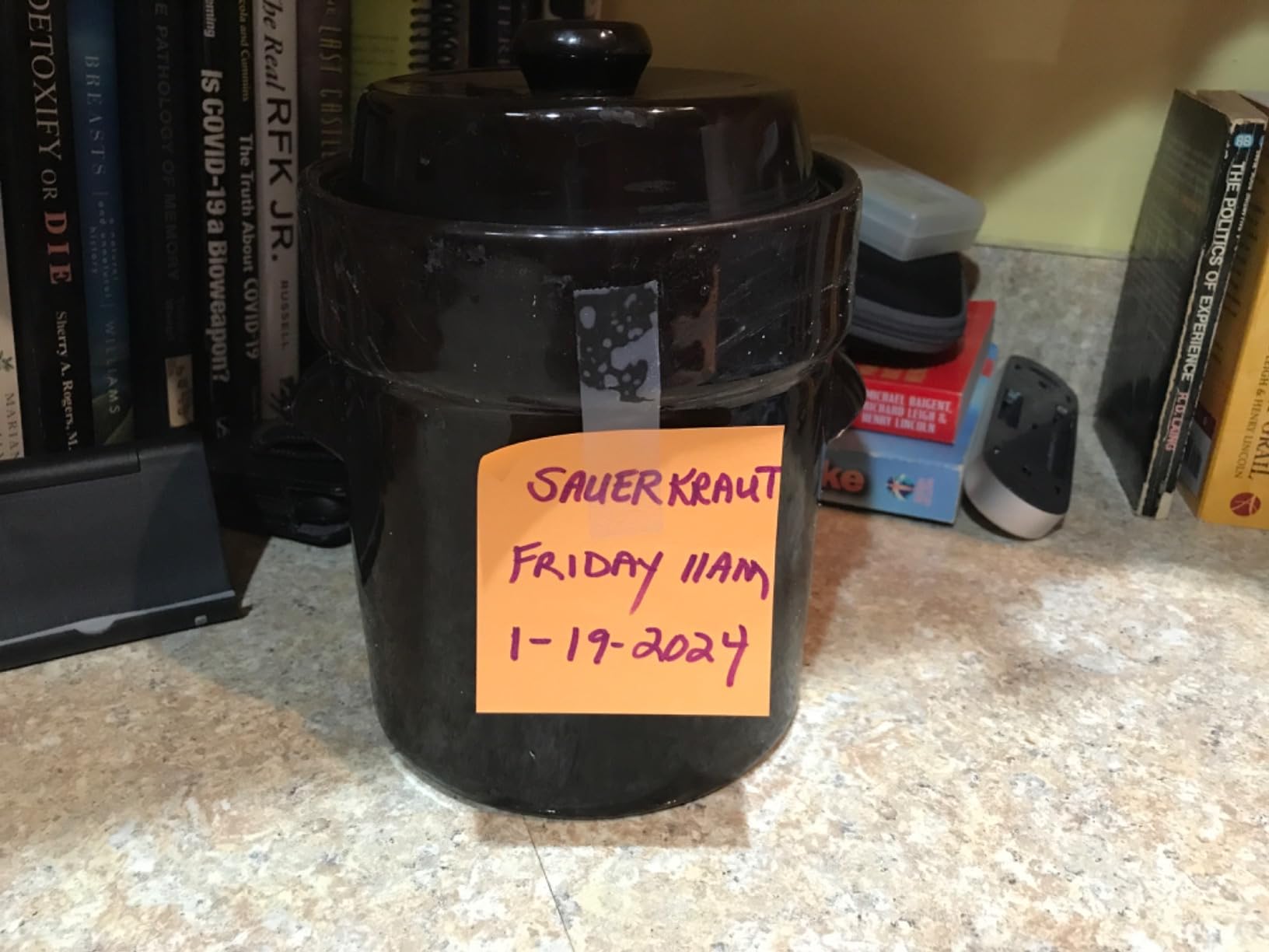 Fermentation Crock 1/2 Gallon - Sauerkraut Crock with Weights & Pounder customer photo 2