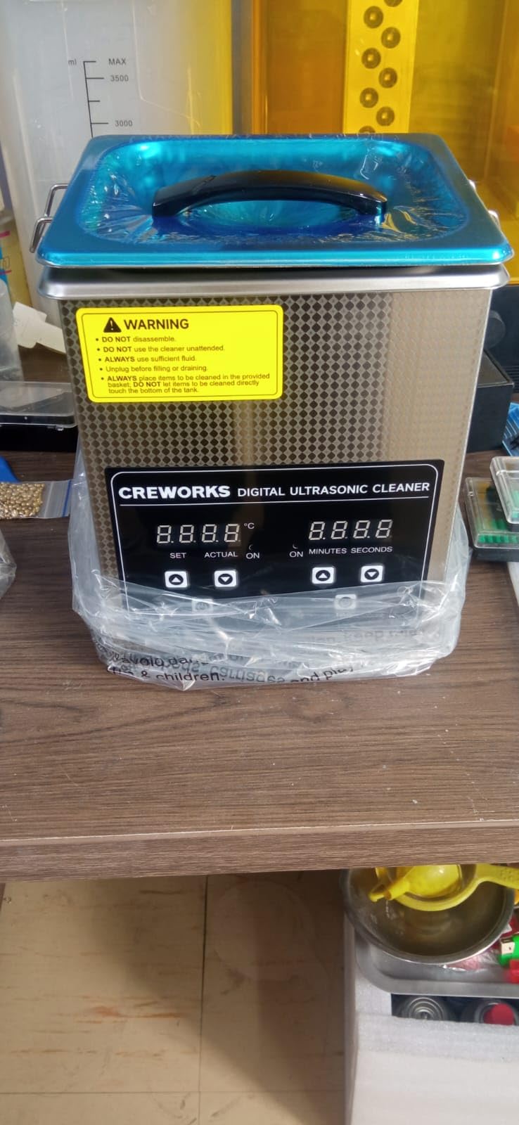 CREWORKS 3L Ultrasonic Cleaner, 0.8 gal Digital Sonic Cavitation Machine customer photo 2