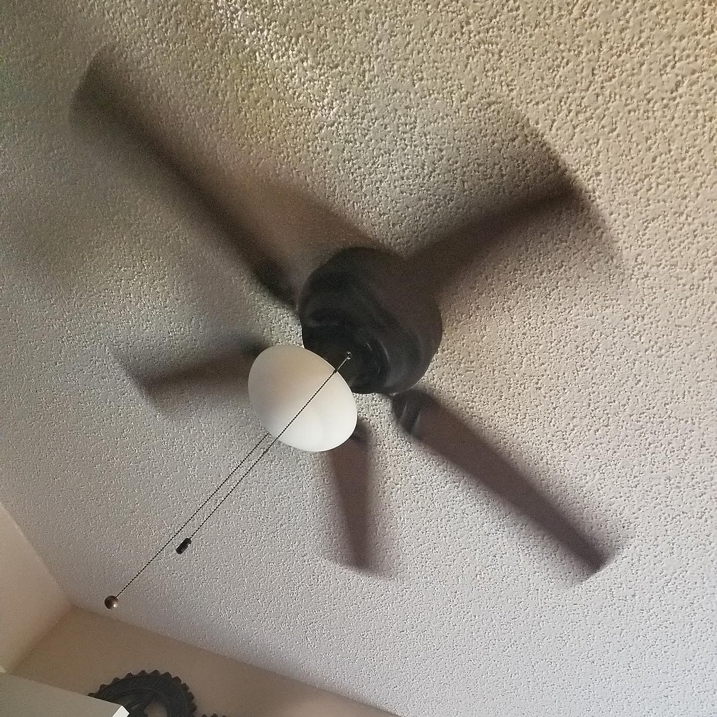 Prominence Home Alvina 42 Inch Traditional Flush Mount Ceiling Fan with Light, Pull Chain, Dual Finish Blades, Reversible Motor, Brushed Nickel customer photo 2