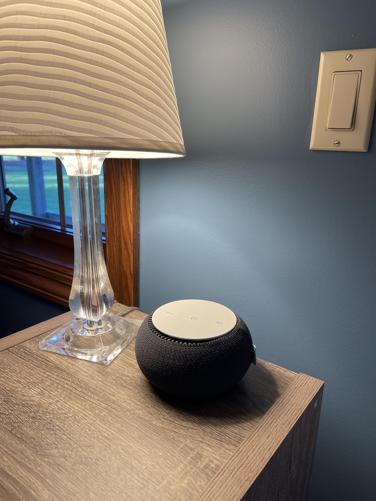 SNOOZ Original Smart White Noise Sound Machine, Real Fan Inside for Sleep | Natural Sound from a Real Fan, Non-Looping White Noise, App Scheduler, 10 Levels, Masks Snoring, Office Privacy & Neighbors customer photo 2