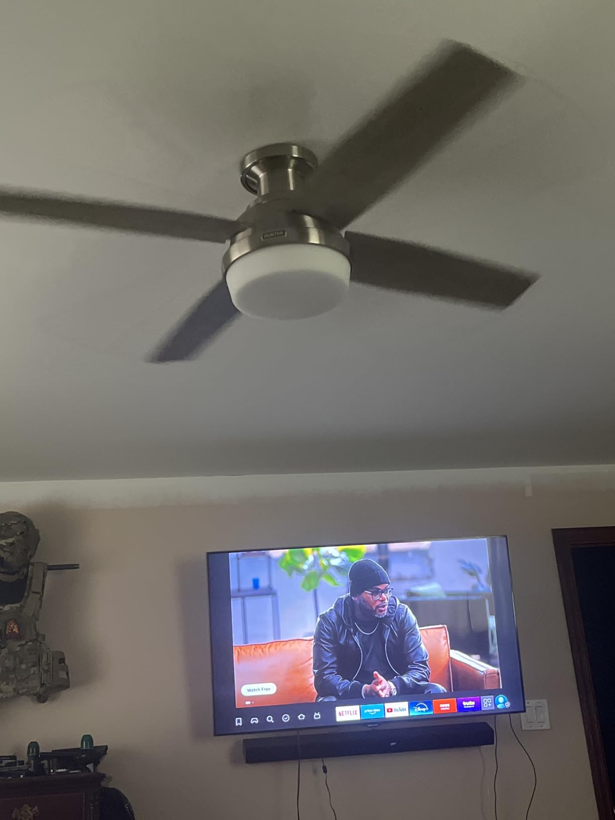 Hunter Dempsey Indoor Ceiling Fan, Modern, Quiet, 52 inch, Noble Bronze | with LED Light and Remote Control, Low Profile Mount, 4 Blades, For Bedroom, Living Room, Kitchen, 59447 customer photo 1