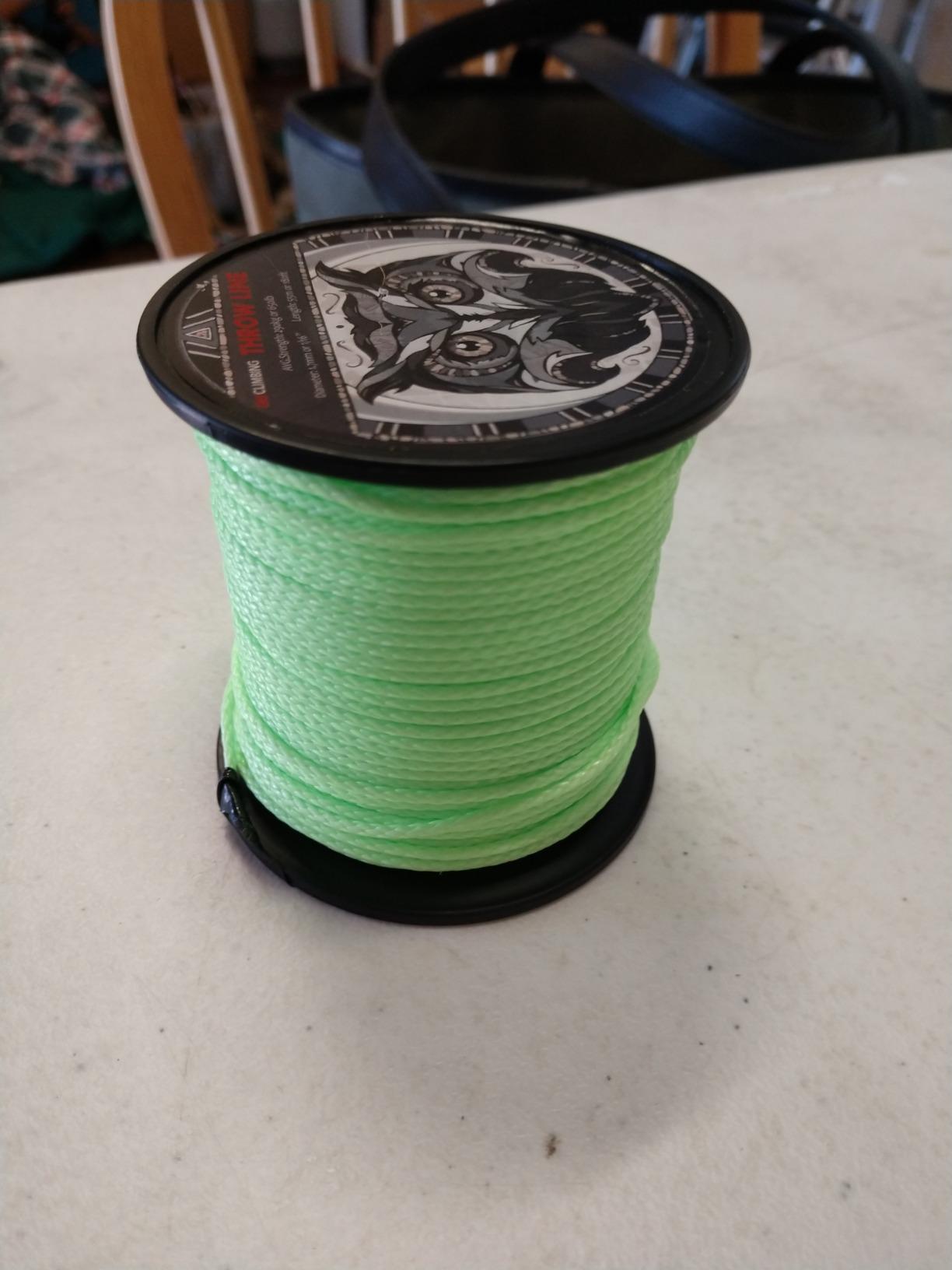 GM CLIMBING Throw Line 1.7mm 180Ft Roll Green UHMWPE Cord 650LBS High Strength for Tree Climbing Arborist Outdoor Utility Cord customer photo 2