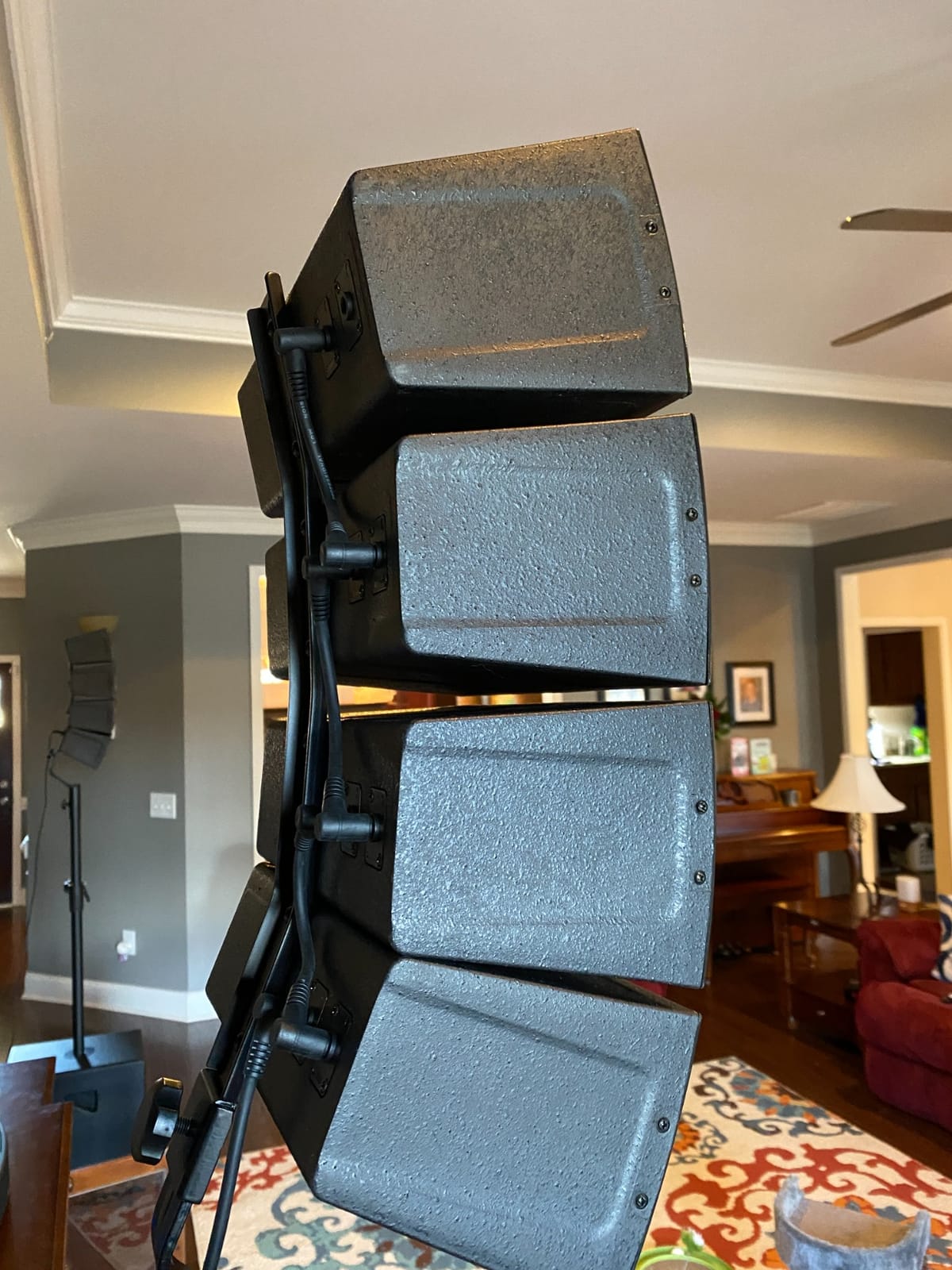 PRORECK Club 3000 12-Inch 4000w DJ Powered PA Speaker System Combo Set with Bluetooth USB Drive Read Function SD Card Remote Control, Two subwoofers and 8 line Array Speakers Set for Church, DJ, Live customer photo 2