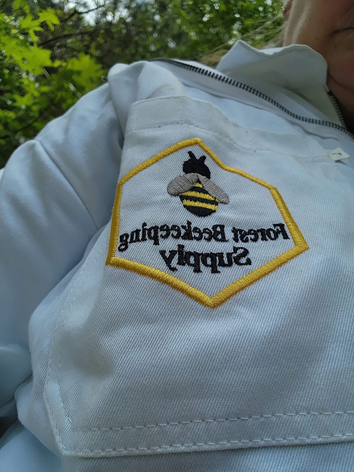 Bee Suit with Fencing Veil and Gloves – Large customer photo 1