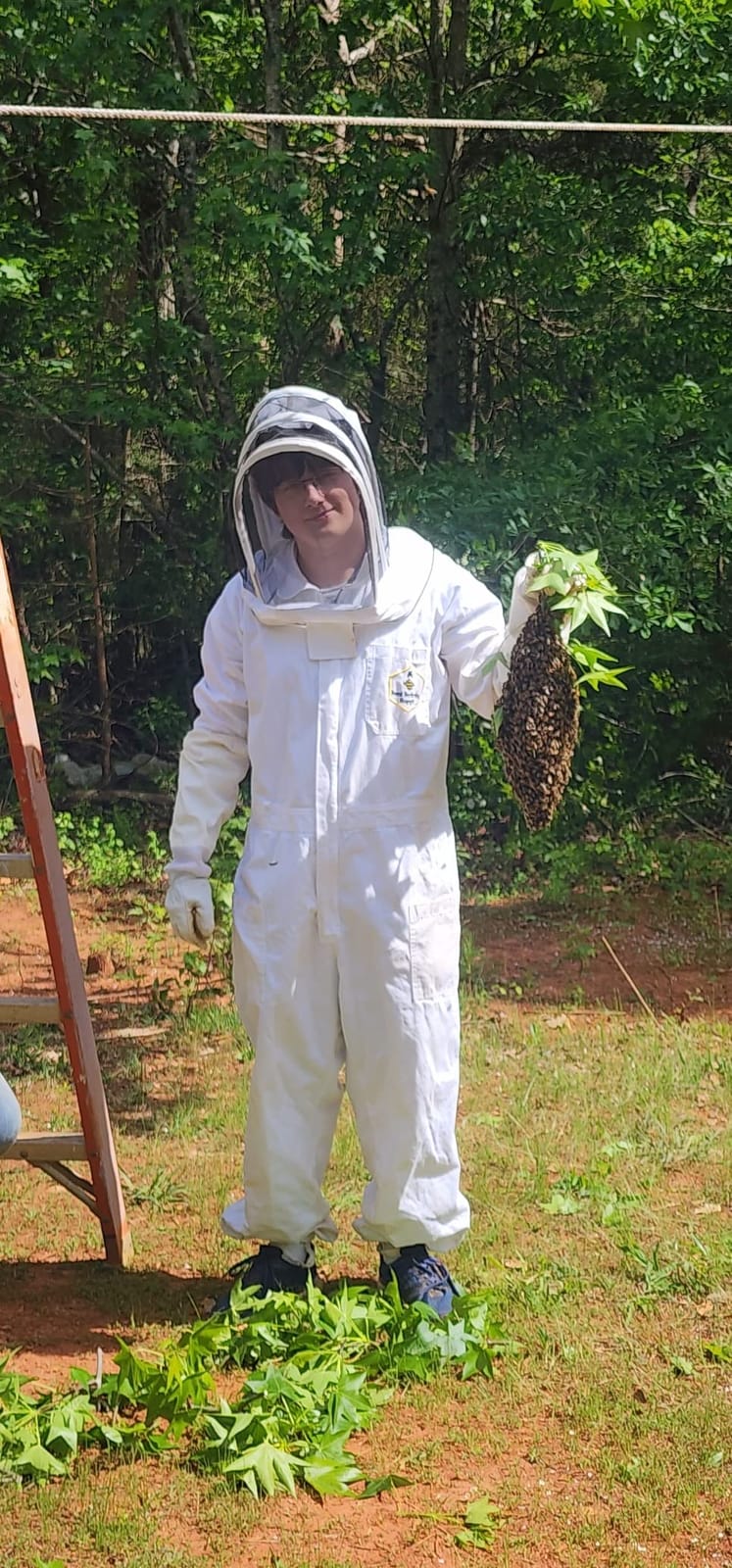 Bee Suit with Fencing Veil and Gloves – Large customer photo 2