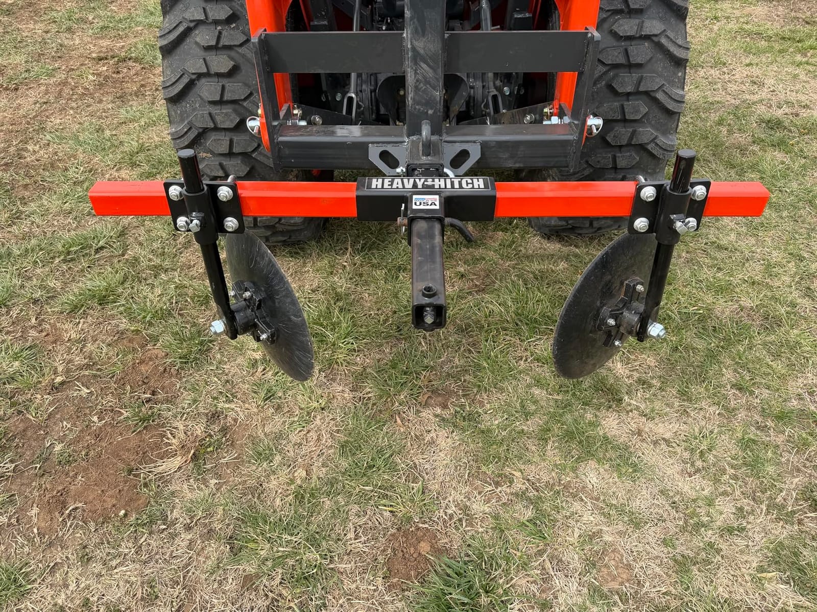 Heavy Hitch Multi-Purpose Disc Cultivator Garden Bedder 3-Point Attachment with S-Tines and Row Maker Insert Powdercoated in Black | USA Made for Compact/Sub-Compact Tractors customer photo 1
