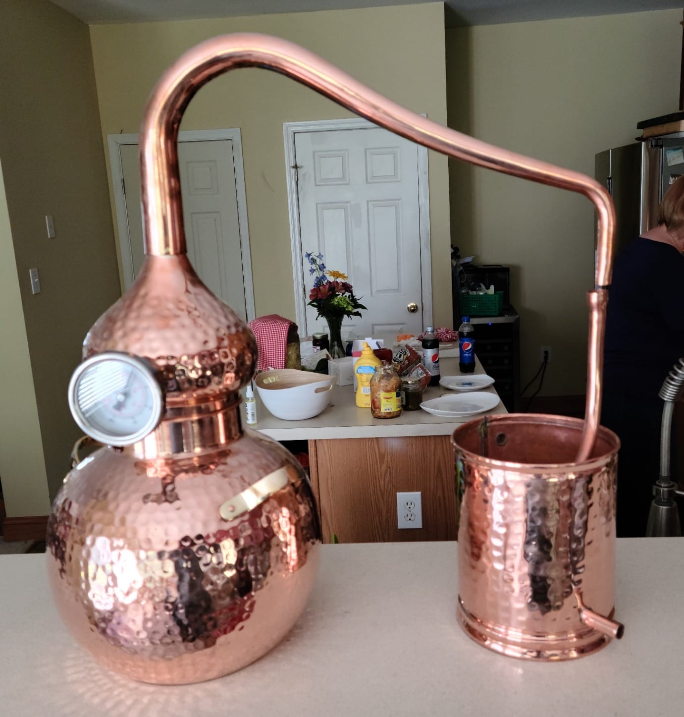 5 litres Pure Copper Alembic Still for Whiskey, Moonshine, Essential Oils by Copperholic customer photo 2