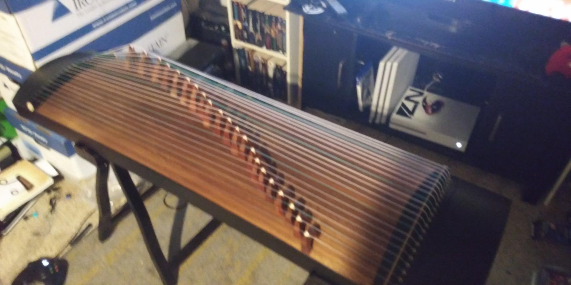 OrientalMusicSanctuary Professional Black Sandalwood Travel Guzheng - INCLUDES COMPREHENSIVE TUTORIAL BOOK AND ETUDES customer photo 1