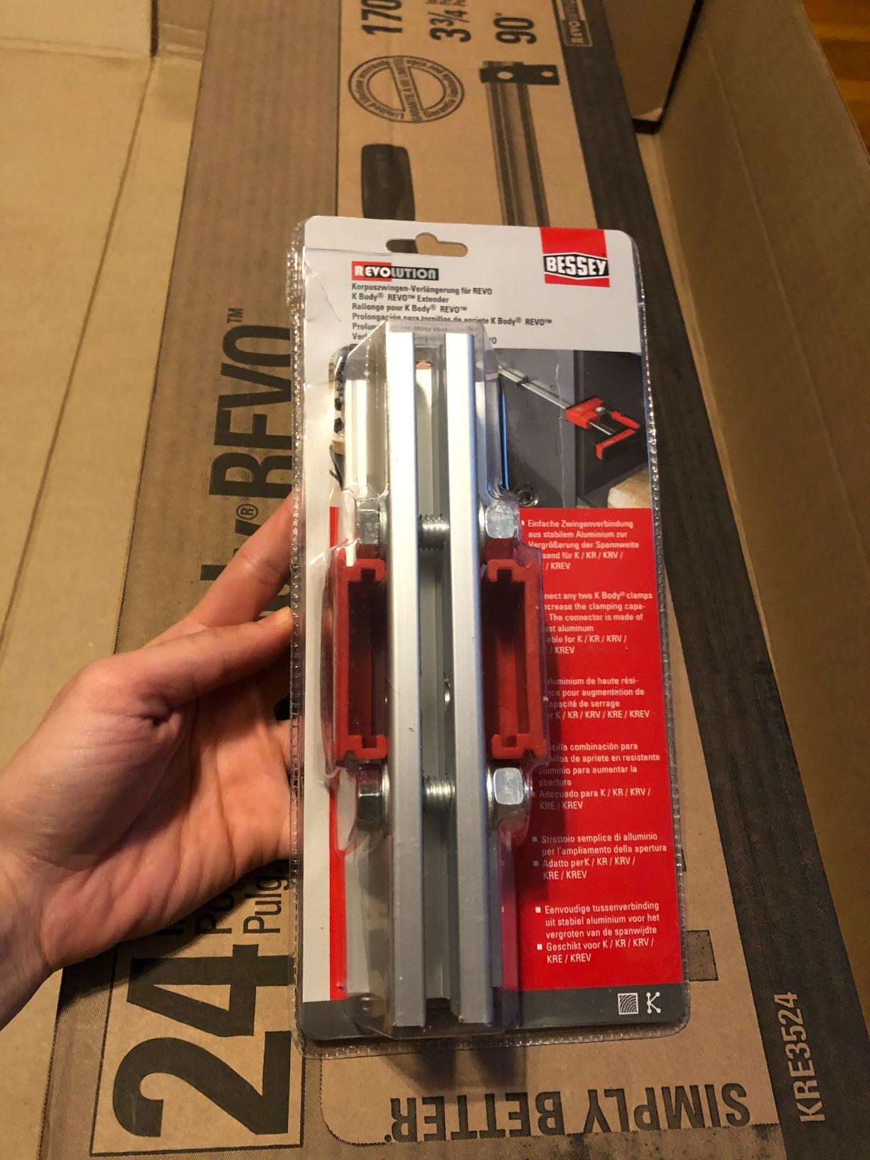 BESSEY KREX2440 K Body REVO Clamp Kit, 2 x 24 In., 2 x 40 In. and 2 KBX20 Extenders - 1700 lbs Nominal Clamping Force. , Spreader, and Woodworking Accessories - Clamps and Tools for Cabinetry customer photo 2