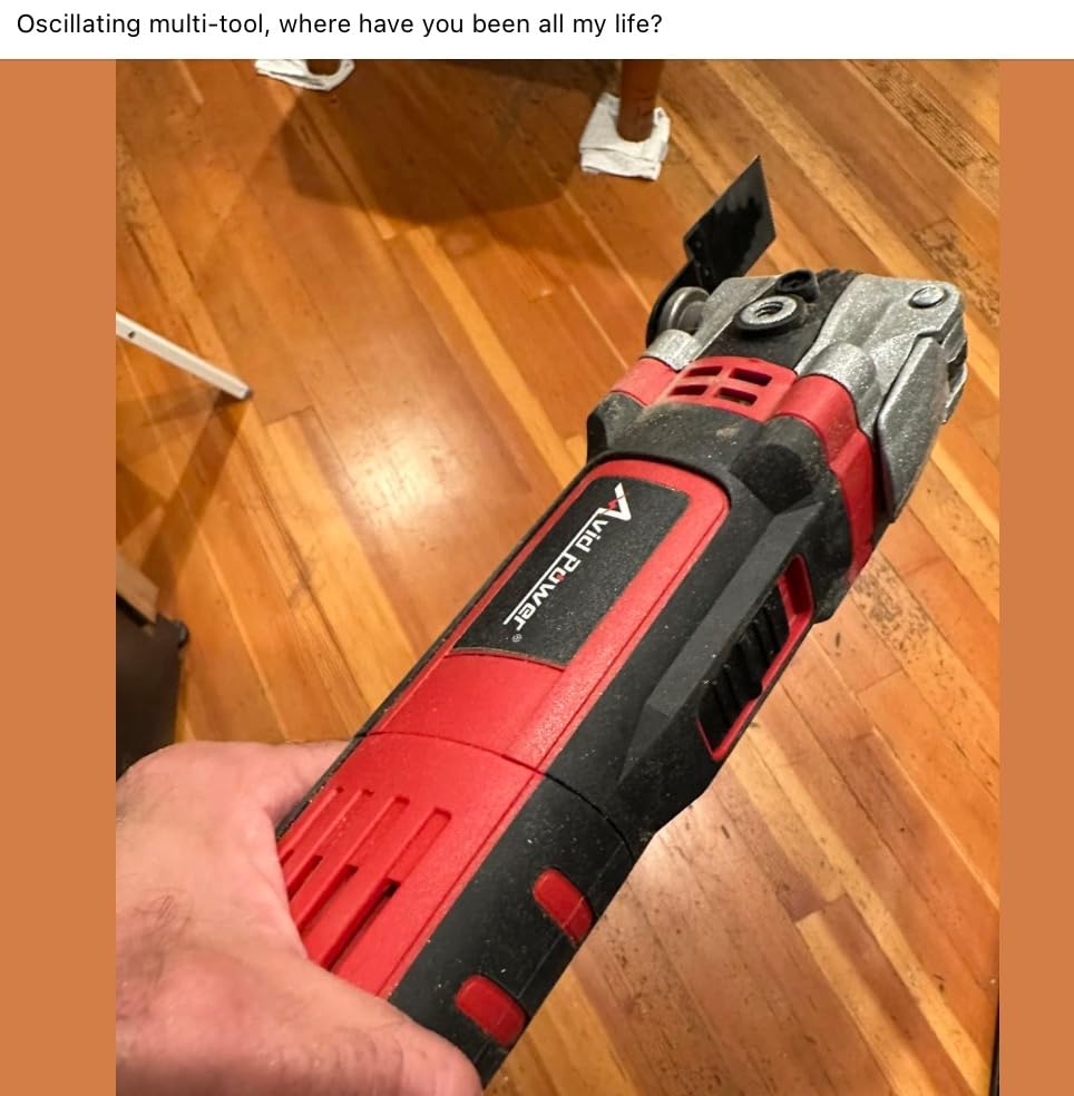 AVID POWER Oscillating Tool, 3.5-Amp Oscillating Multi Tool with 4.5° Oscillation Angle, 6 Variable Speeds and 11 pcs Saw Accessories, Auxiliary Handle customer photo 1