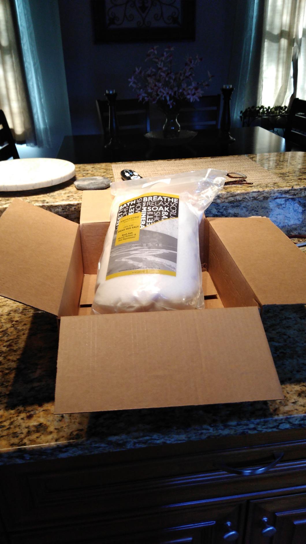 Aromasong Dead Sea Salt - Spa Bath Salt - 19 Lbs Fine Grain Bulk - 100% Pure - Better Absorbing Than Epsom Salt - Soak for Women & Men for Skin Issues and to Relax Tired Muscles - Resealable Pack. customer photo 1