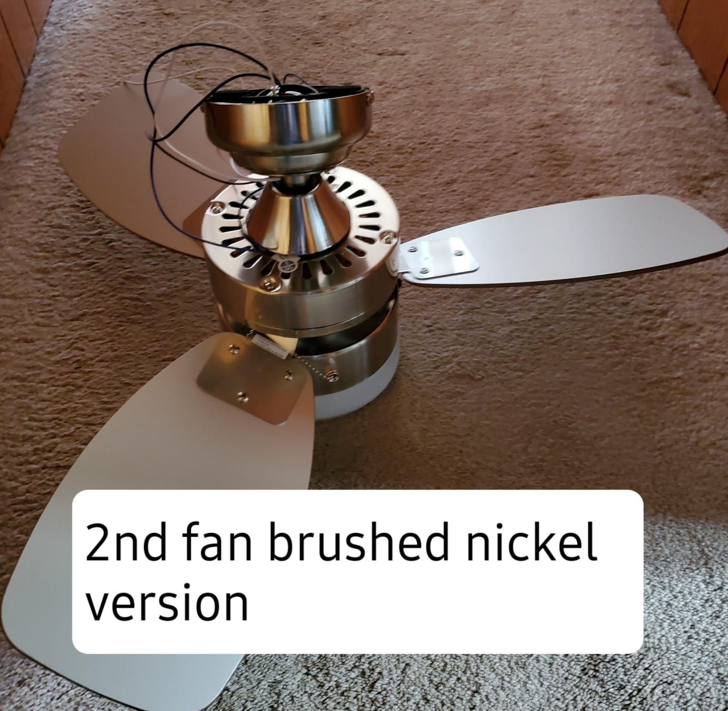 Honeywell Ceiling Fans Ocean Breeze Modern 30 Inch Ceiling Fan with Light, Pull Chain LED Indoor Fan with 3 Blades, White and Brown Maple Blade Finish Options, White customer photo 2