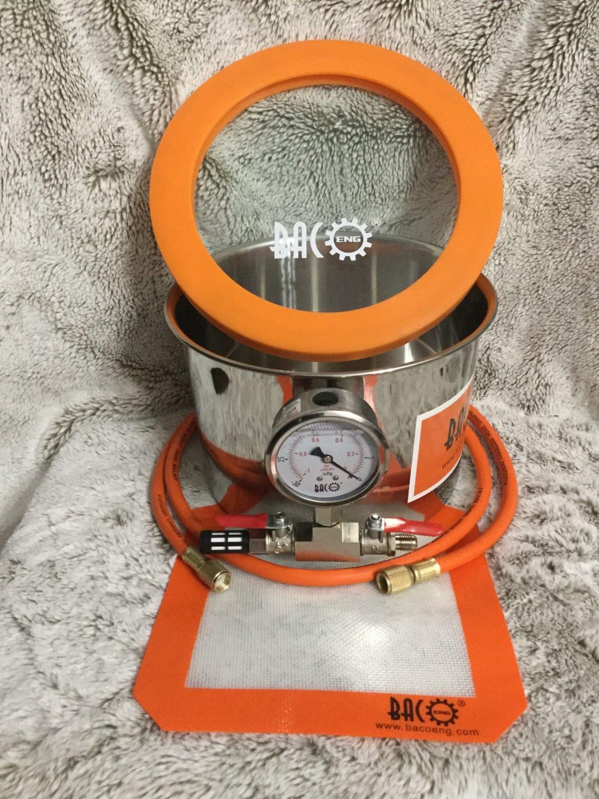 BACOENG 3 Gallon Tempered Glass Lid Vacuum Chamber for Resin customer photo 1