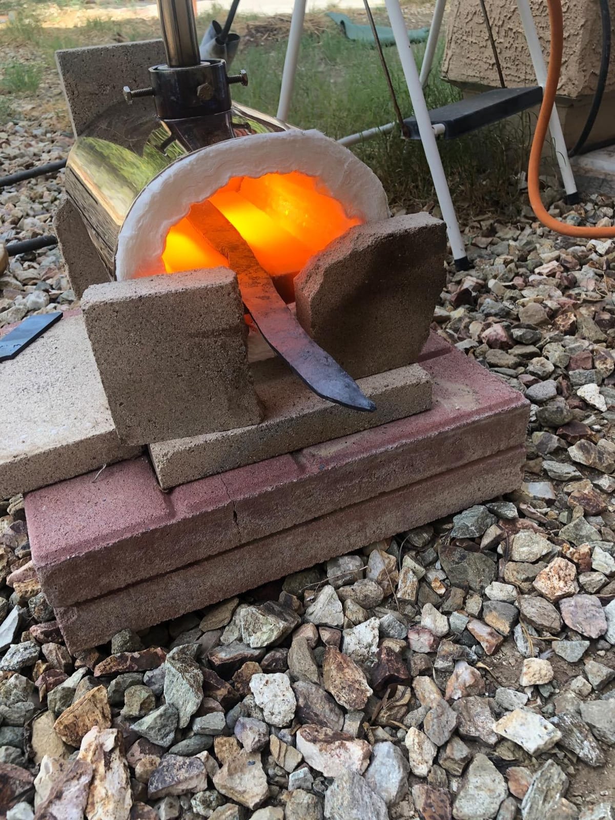 Propane Gas Forge Single Burner - Portable Farrier Blacksmithing Forge Kit customer photo 1