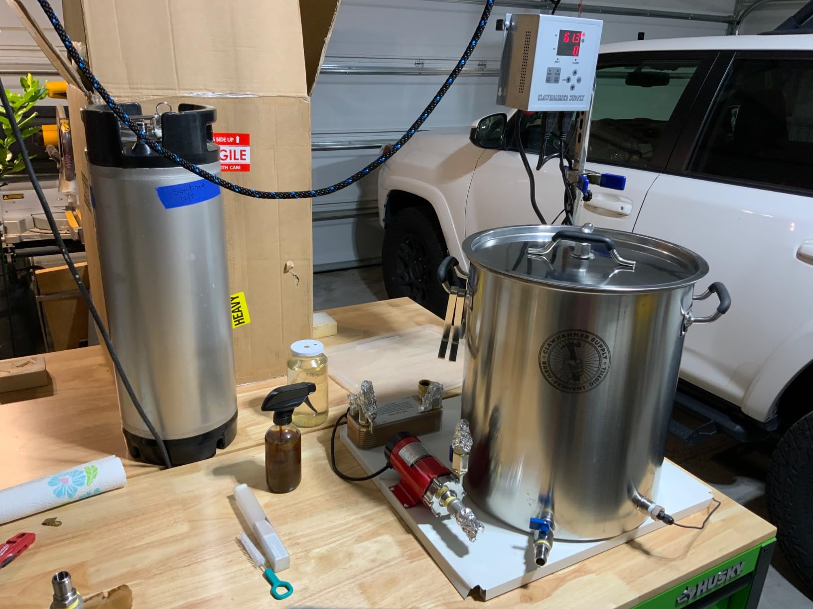 Clawhammer Supply 10.5 Gallon Electric All-in-One Brewing System – Digital, Semi-Automated, 120V, BIAB All Grain & Extract, 304 Stainless Steel customer photo 1