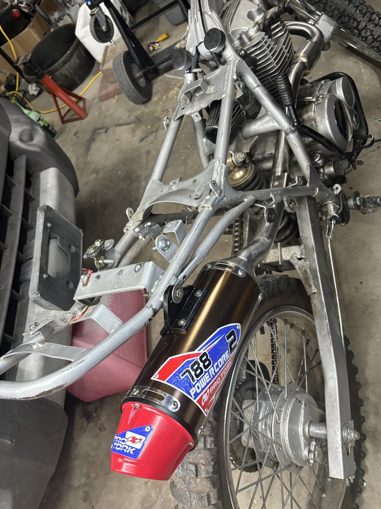 JFG RACING Dirt Bike Full Slip On Exhaust for HAWK 250 CRF230F CRF150F TBR7 customer photo 2