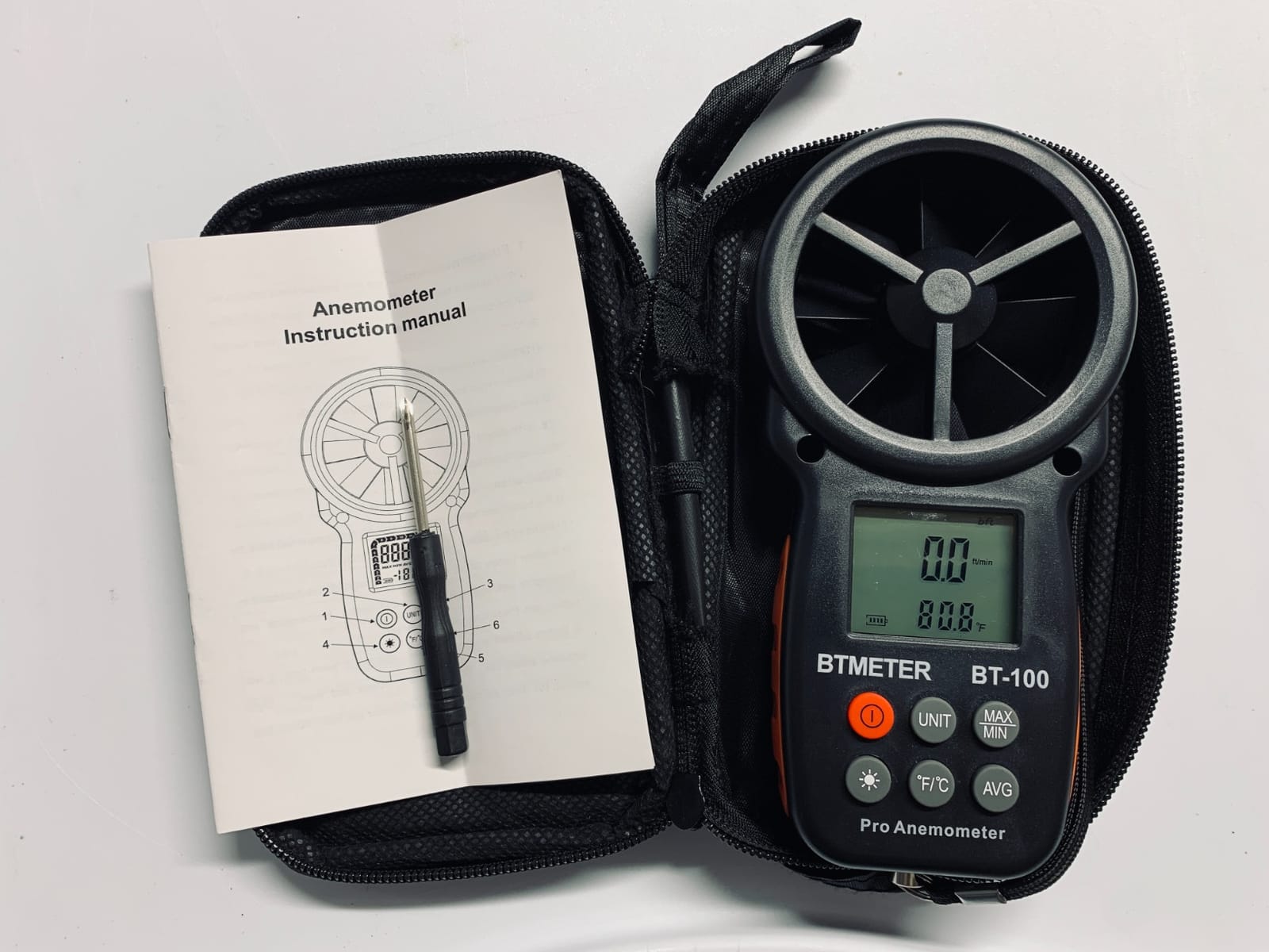 BTMETER BT-100 Handheld Anemometer, Digital Wind Speed CFM Meter Gauge Air Flow Velocity Tester for HVAC Shooting Drone, Wind Chill, 14℉-113℉ Wind Temperature customer photo 1