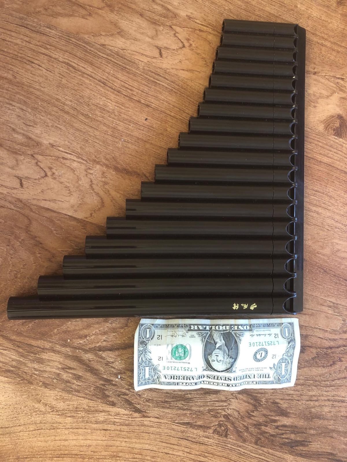 18 Pipes Eco-friendly Resin C tone Pan Flute for Beginner, Easy Learning (Dark Brown)… customer photo 2
