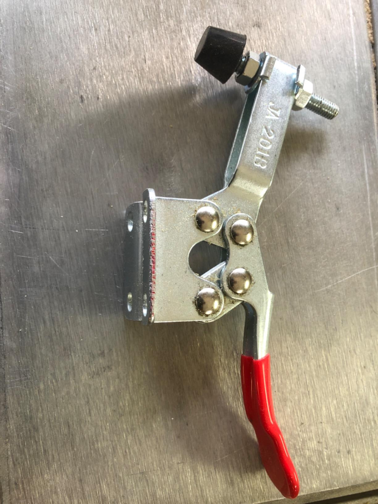 5 pack Hold Down Toggle Clamps Latch Antislip Red 201B Hand Tool 200Lbs Holding Capacity Antislip Horizontal Quick Release Heavy Duty Toggle Clamp Tool (Industrial) customer photo 2