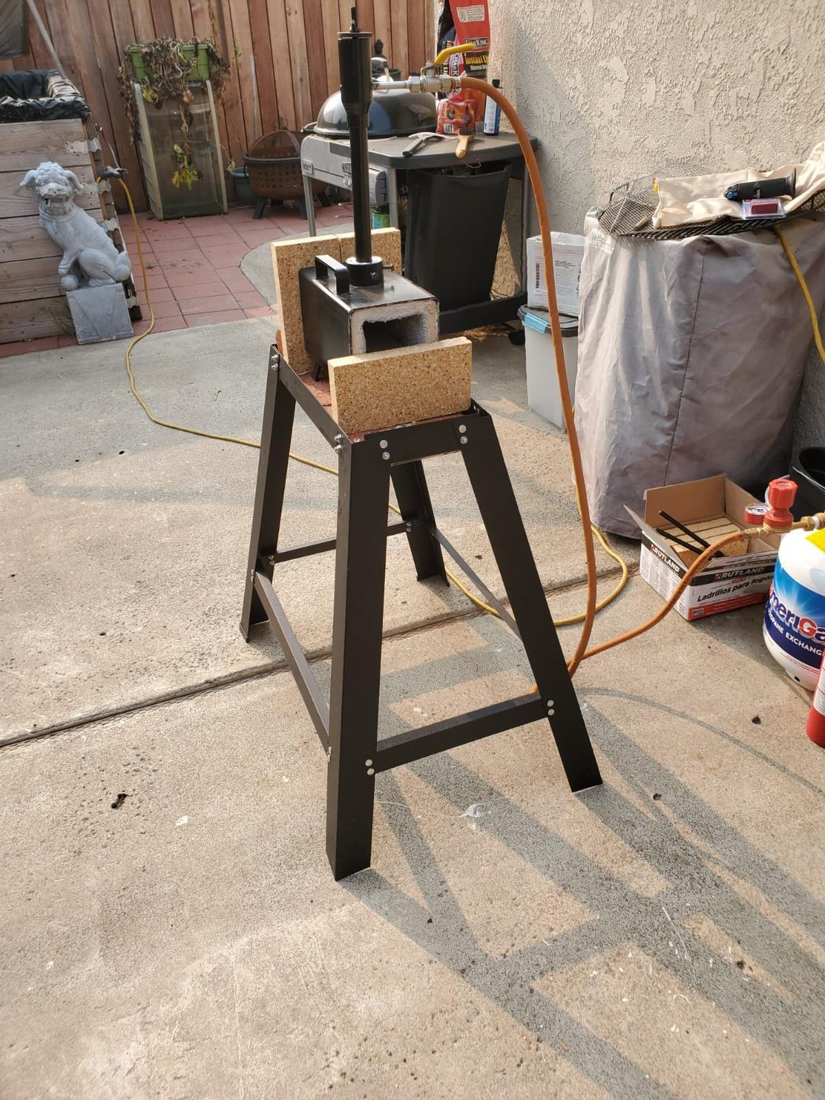 Simond Store -Single Burner Portable Metal Propane Forge - Blacksmith Forge customer photo 2