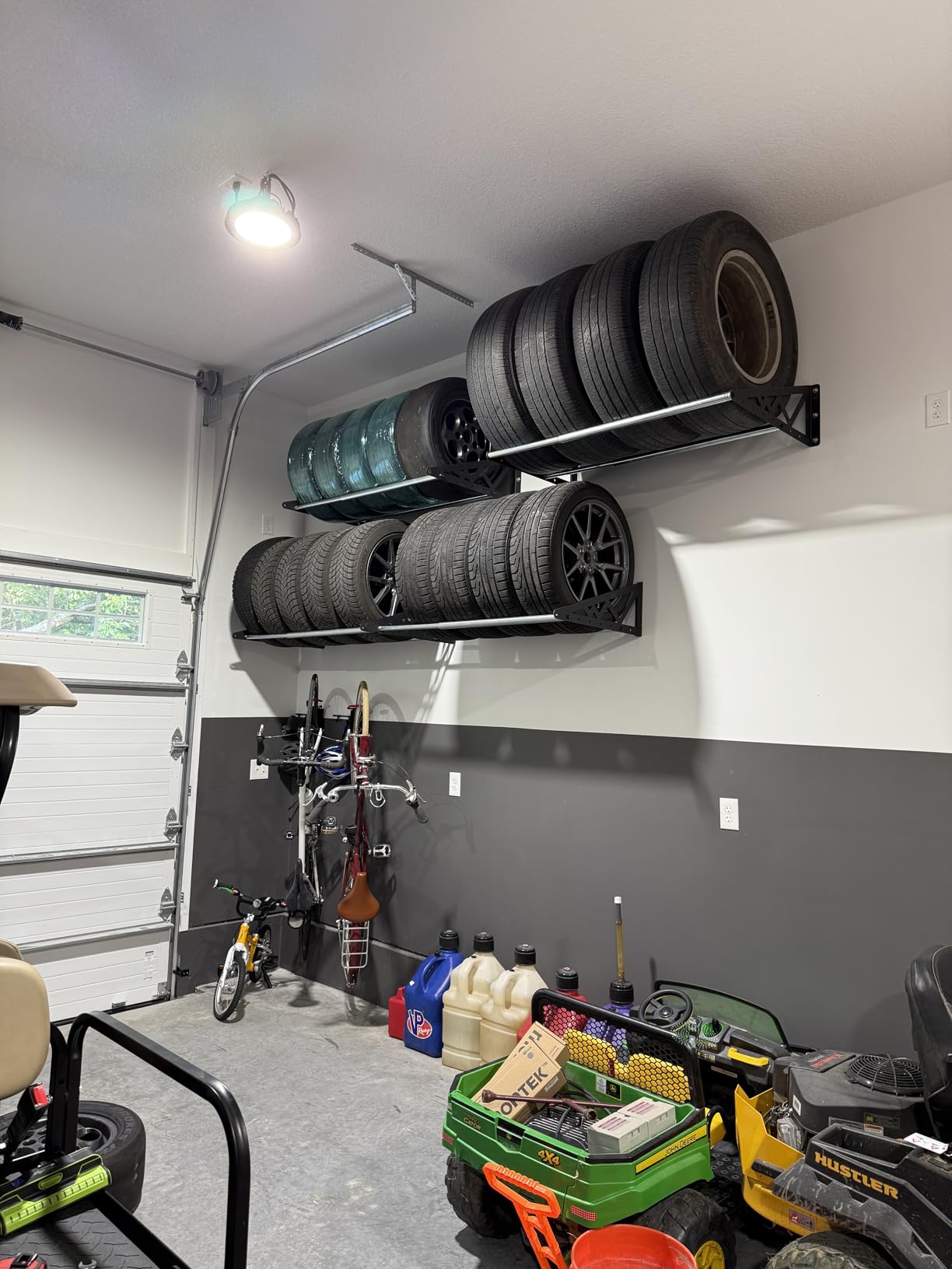 SafeRacks Heavy-Duty Adjustable Steel Wall Mount Tire Rack, Black, 400 lb customer photo 2