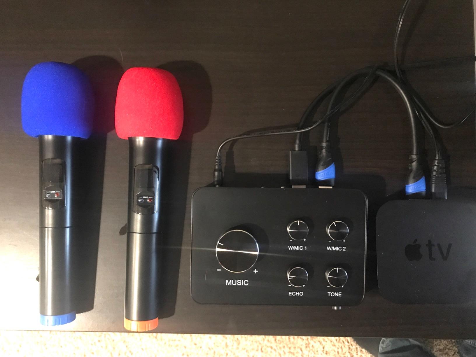 Rybozen Wireless Microphone Karaoke Mixer System, Dual Handheld Wireless Microphone for Karaoke, Smart TV, PC, Speaker, Amplifier, Church, Wedding - Support HDMI, AUX In/Out customer photo 2