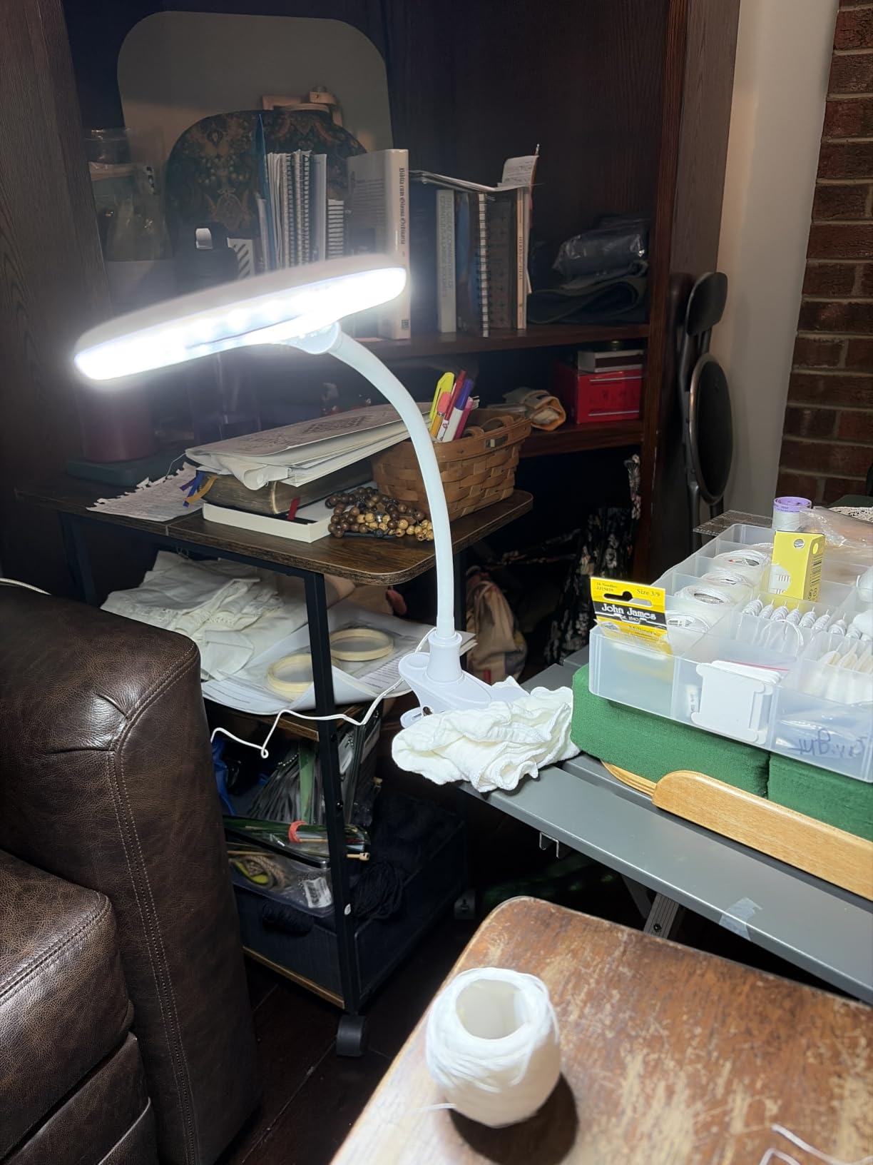 Brightech LightView Pro Flex 2 in 1 Magnifying Desk Lamp, 2.25x Light Magnifier, Adjustable Magnifying Glass with Light for Crafts, Reading, Close Work customer photo 1