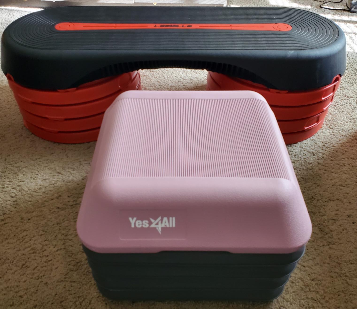Yes4All High Arobic Step Platform & Stackable Risers - Adjustable 4