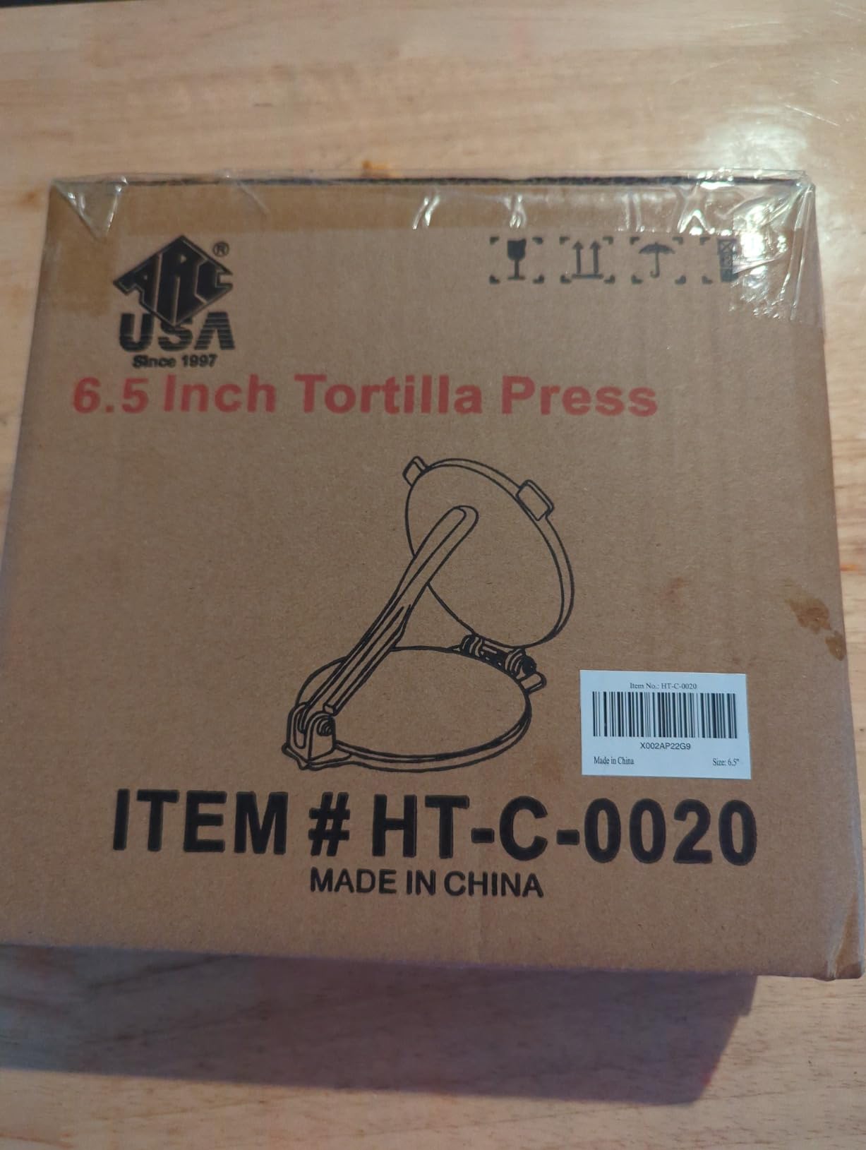 ARC 8-Inch Cast Iron Tortilla Press with 100 Parchment Papers customer photo 1