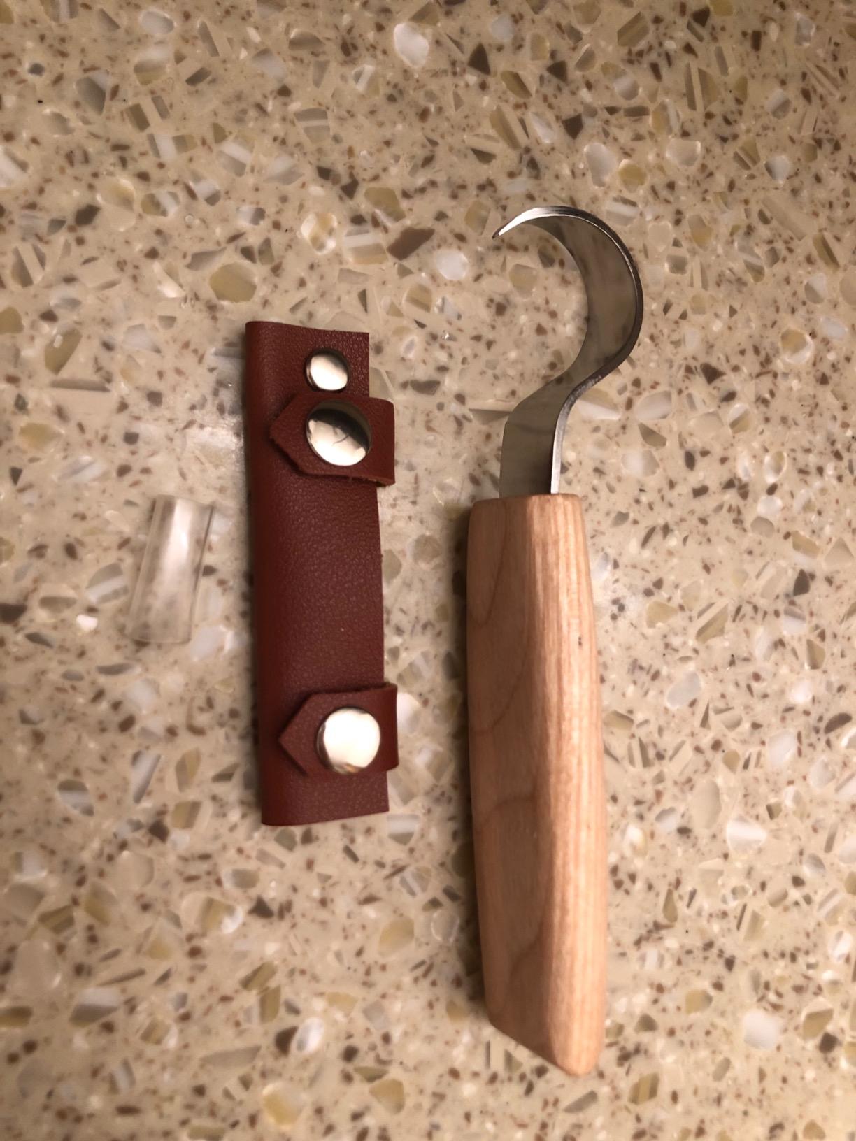 Clarke Brothers Marking Knife and Real Leather sheath – Wood Marking Gauge – Premium Woodworking Tool with High Carbon Steel Blade – Quality with Sharp Blade – Beautiful Wooden Handle customer photo 1