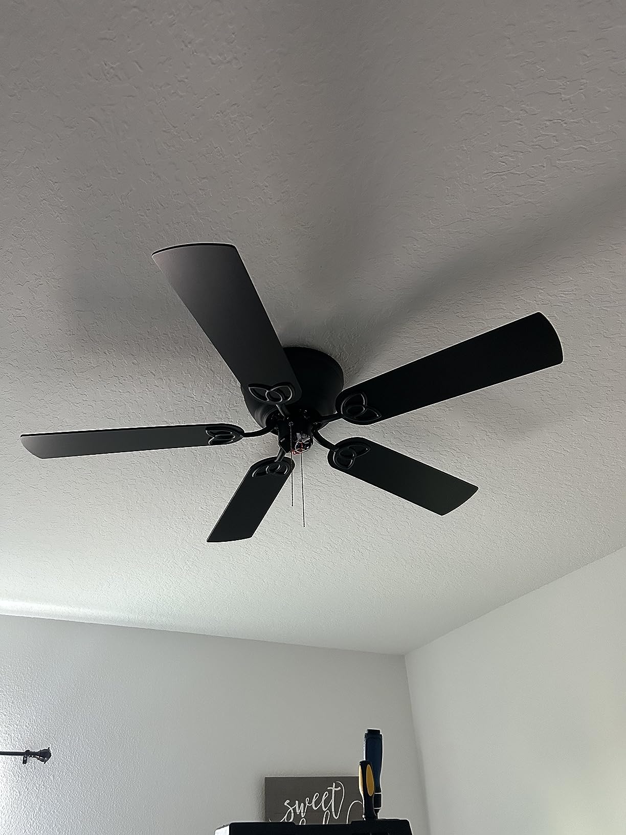 Prominence Home Benton Traditional 52 Inch Ceiling Fan with Light, LED Flush Mount Ceiling Fan, Indoor Fan with 5 Blades, Matte Black and Gray Cedar Blade Finish Options customer photo 1