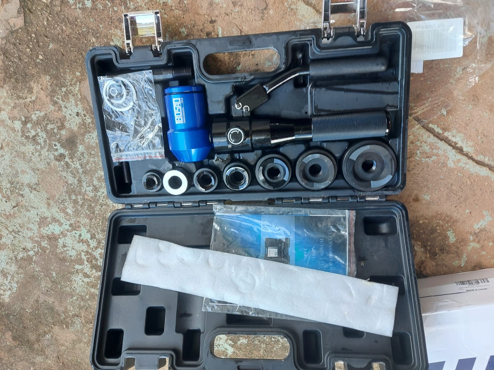 Aluminum Alloy Hydraulic Knockout Hole Punch Driver Kit 1/2 to 2 inch Electrical Conduit Hole Cutter Set KO Tool Kit Metal Sheet Puncher (TPA-8) customer photo 2