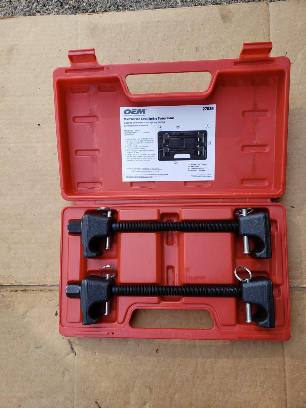 OEMTOOLS Coil Spring Compressor, MacPherson Strut Spring Compressor customer photo 2