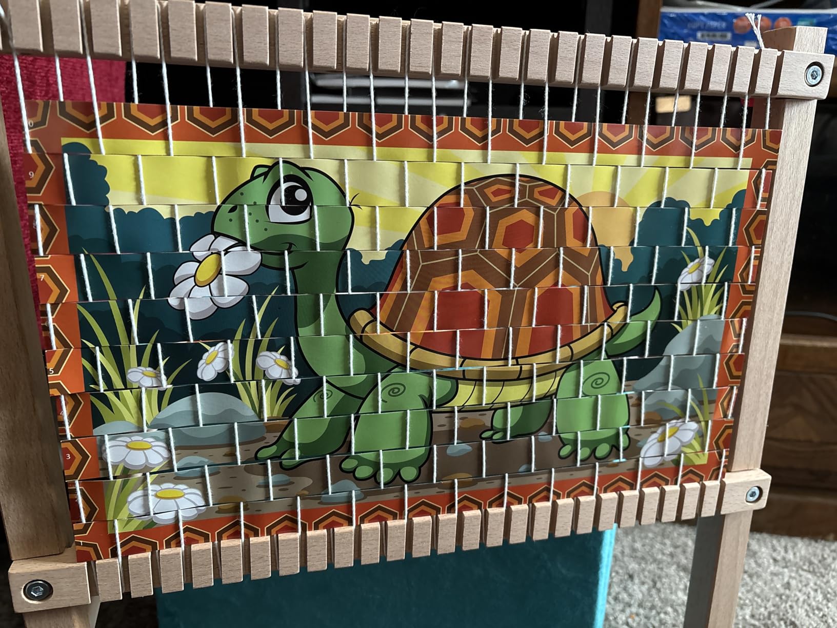 Melissa & Doug Wooden Multi-Craft Weaving Loom: Extra-Large Frame (22.75 x 16.5 inches) customer photo 2