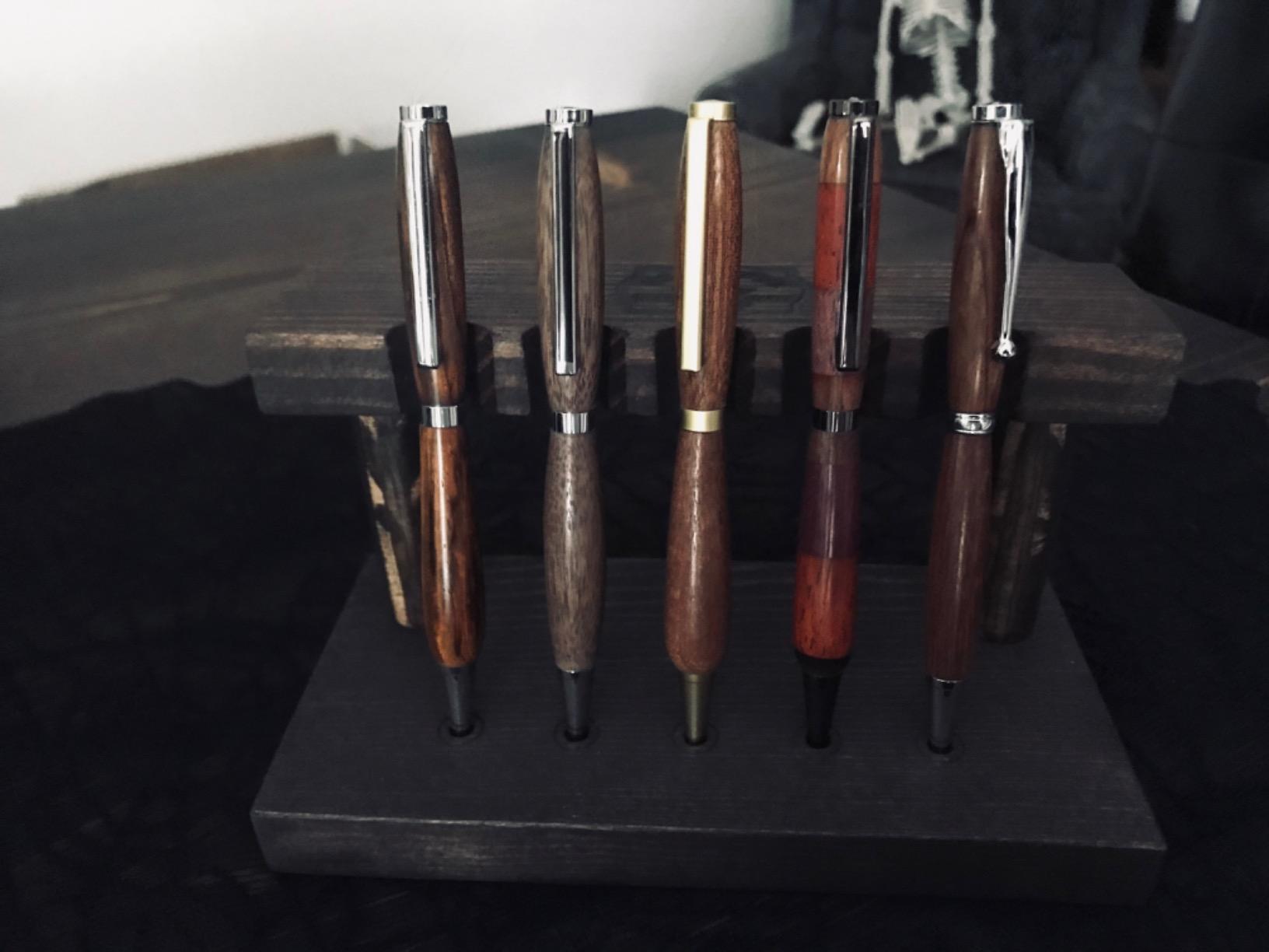 Legacy Woodturning Slimline Pen Kit - 10 Pack Variety, Gold, Black Chrome, Chrome with Black Stripe Clip, Gun Metal, Copper customer photo 2