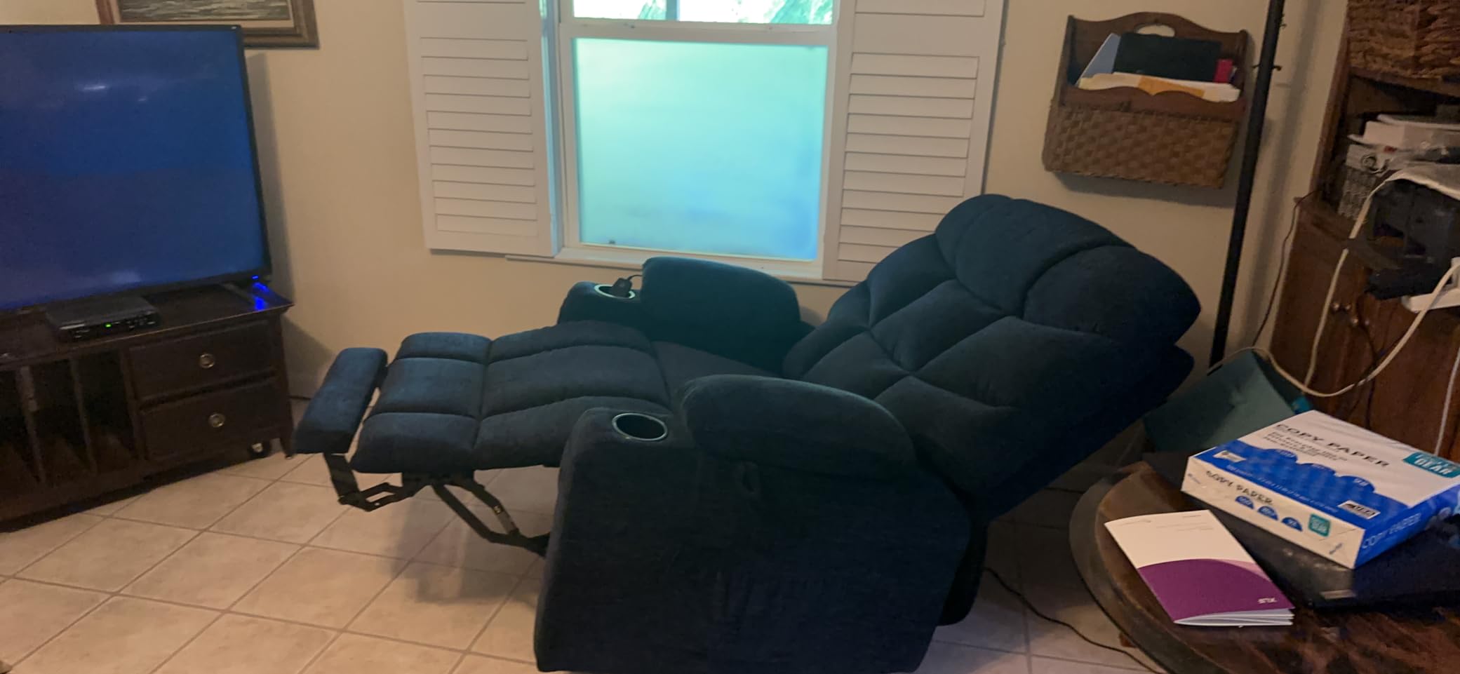 MCombo Power Lift Recliner for Elderly, Fabric 7287 (Dark Gray, Medium), Stand Assist, 140° Recline, 4.7