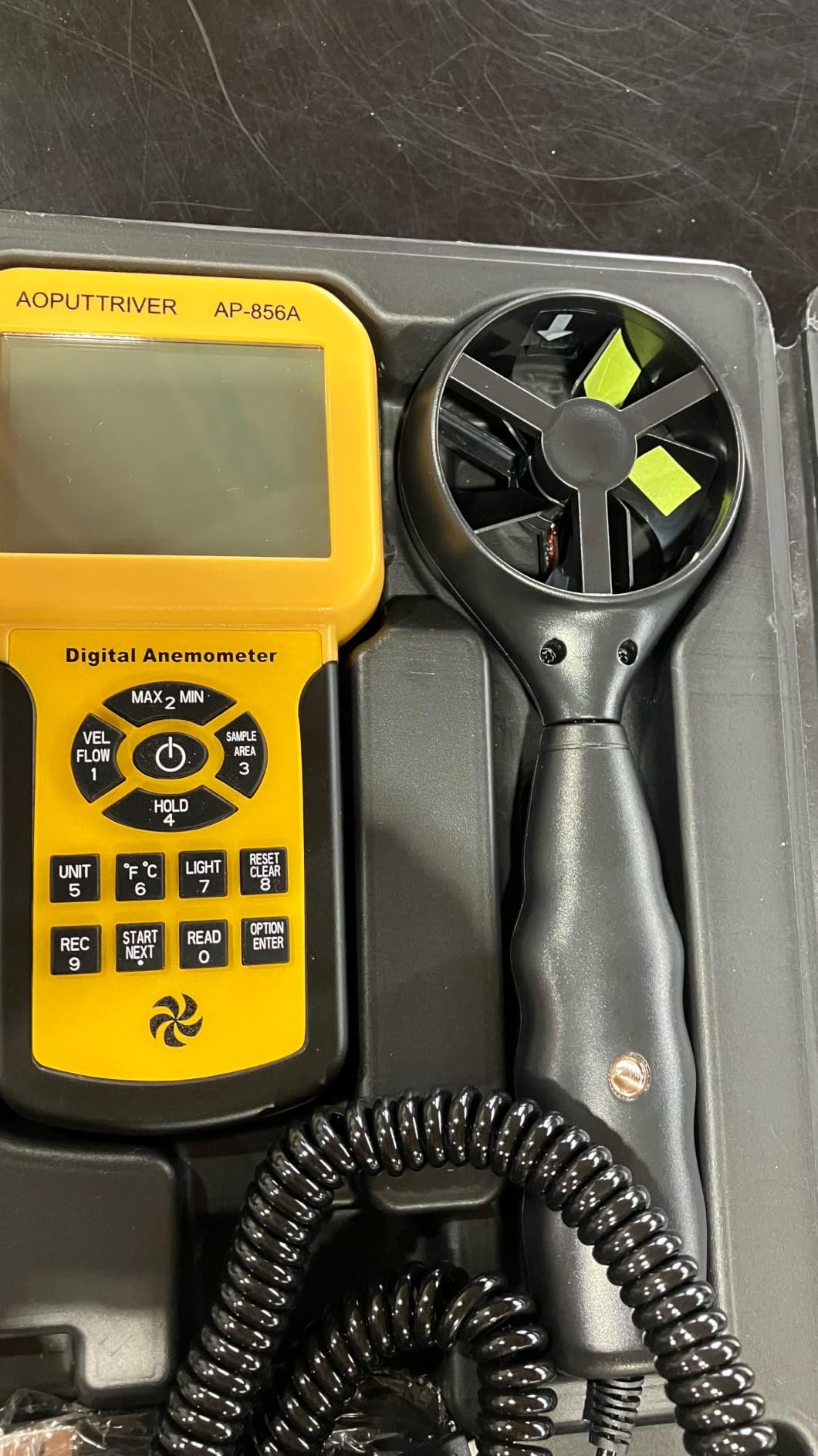 HVAC Anemometer, AOPUTTRIVER 856A CFM Meter Airflow Meter USB Export to PC customer photo 1