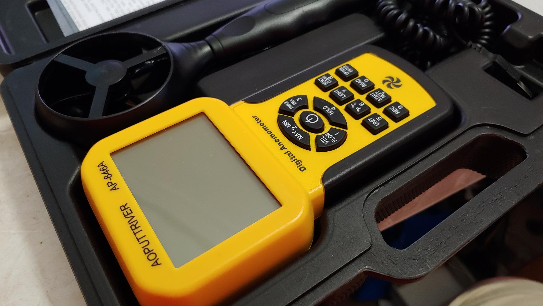 HVAC Anemometer, AOPUTTRIVER 856A CFM Meter Airflow Meter USB Export to PC customer photo 2
