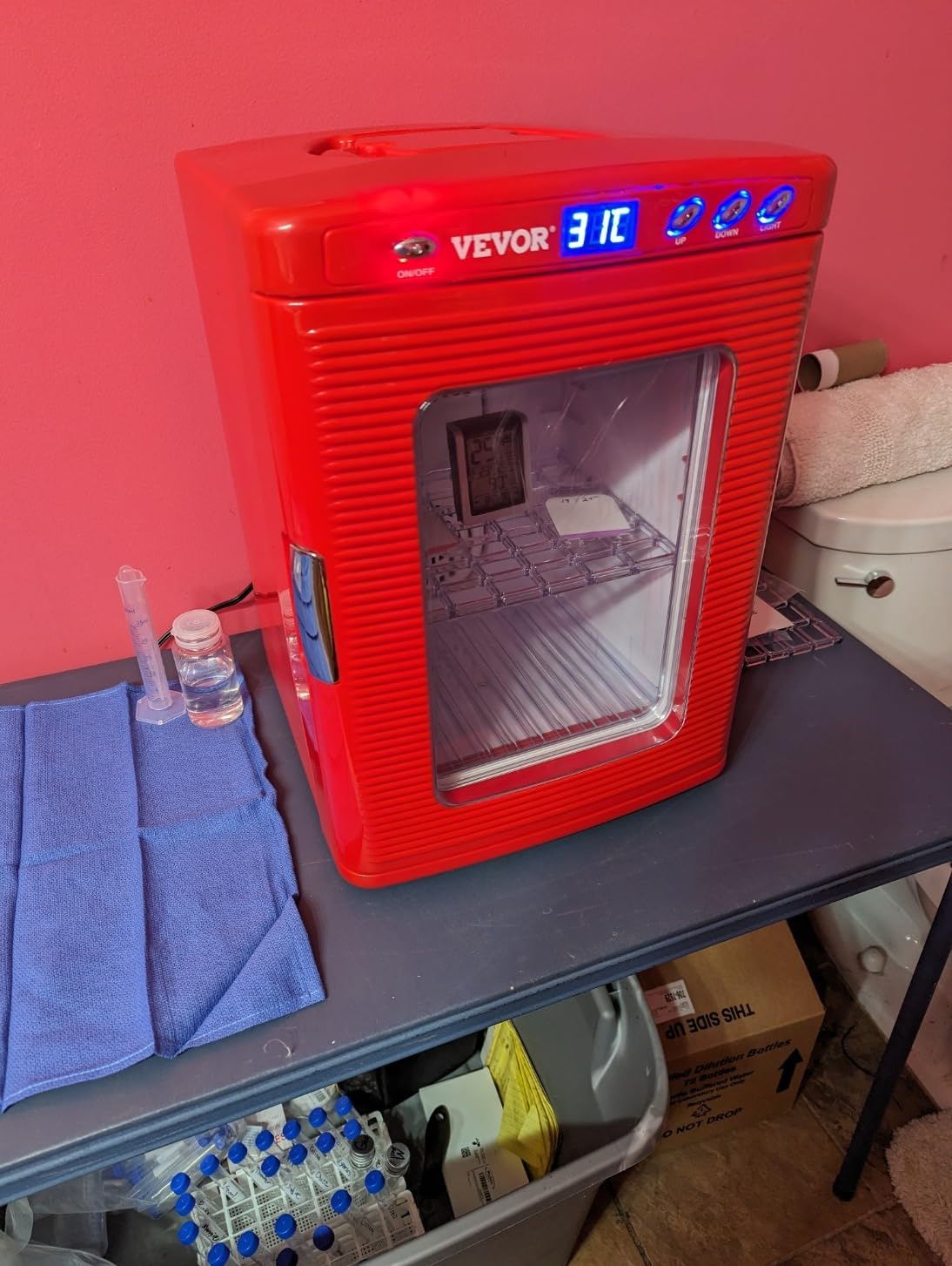 Happybuy Black Reptile Incubator 25L Digital Incubator for Small Reptiles with Cooling and Heating 5-42C customer photo 2