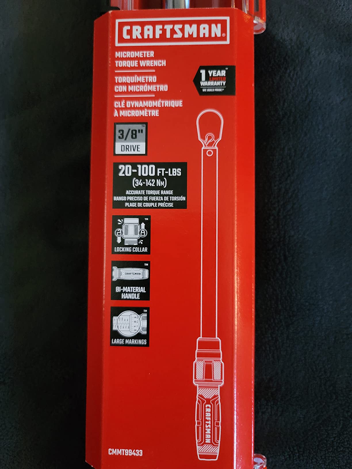 CRAFTSMAN Torque Wrench, 3/8