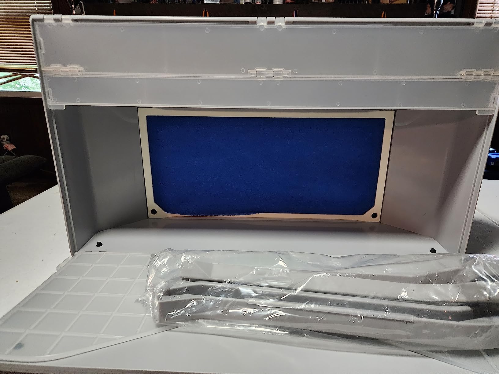 Airbrush Spray Booth with LED Lights, Turntable for Model Painting customer photo 2
