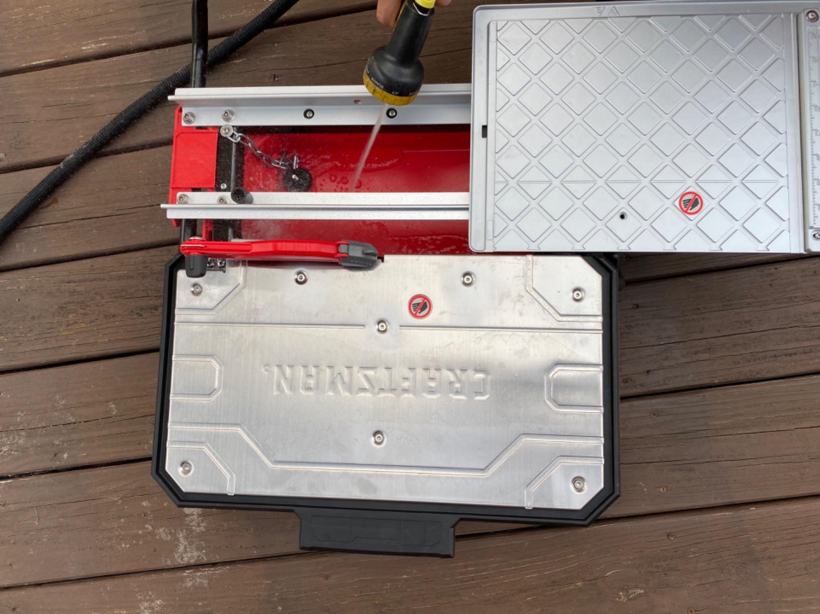 CRAFTSMAN V20 Tile Cutter, Wet Tile Saw, Compact Sliding Cart, 7 inch, Cordless, Battery and Charger (CMCS4000M1) customer photo 1